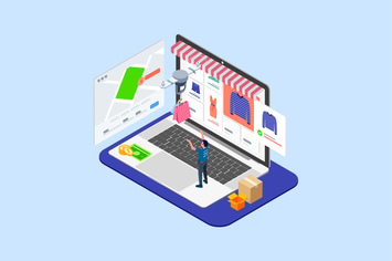 Drones Delivery Isometric Illustration - T2