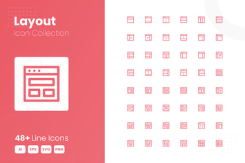 48 Layout Icon Collection