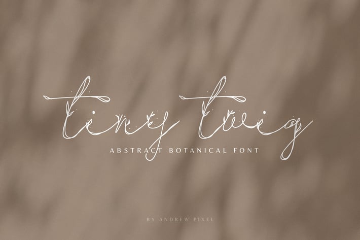 Tiny Twig - Botanical Display Font