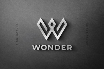 3D Sign: Logo Mockup Scene