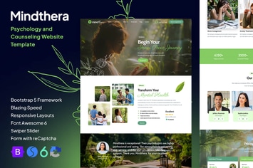 Psychology and Counseling Web Template - Mindthera