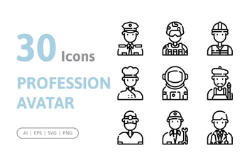 30 Profession Avatar Icons