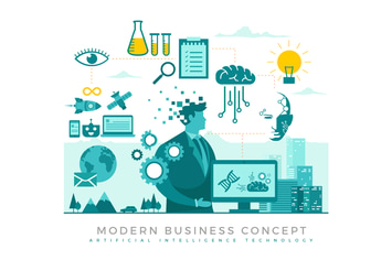 Artificial Intelligence Modern Business Concept