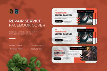 Repair And Service | Facebook Cover