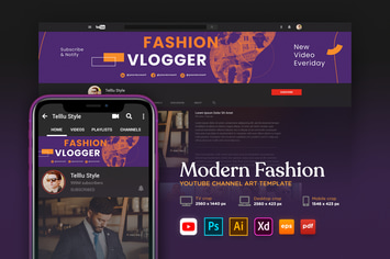 Youtube Cover Art Vol.16 Modern Fashion Channel
