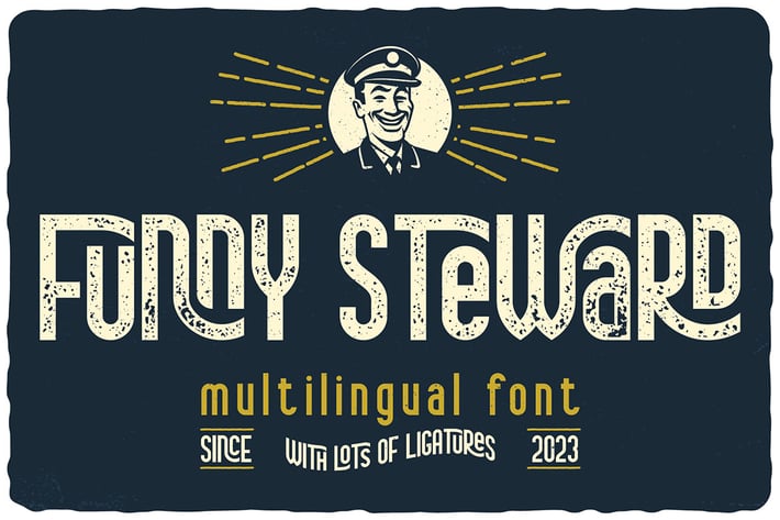Funny Steward Display Font