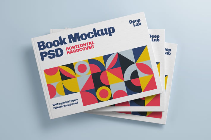 Horizontal Book Cover Mockup