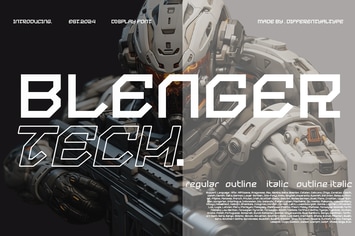 Blenger Tech - Futuristic Font