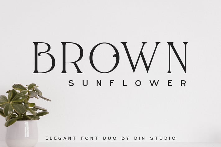 Brown Sunflower - Font Duo
