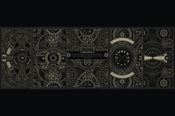 5 Steampunk poster template