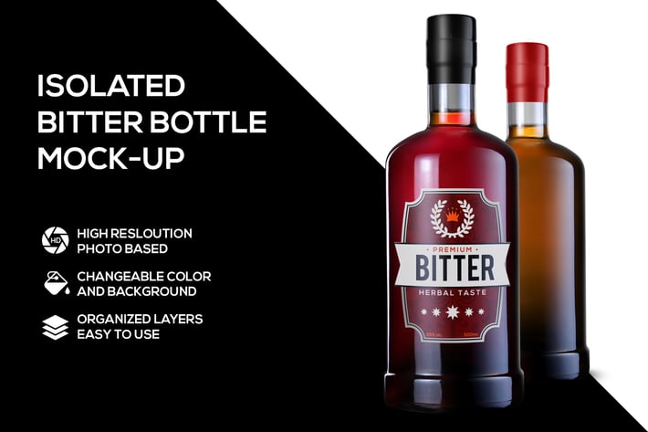 Bitter bottle mockup