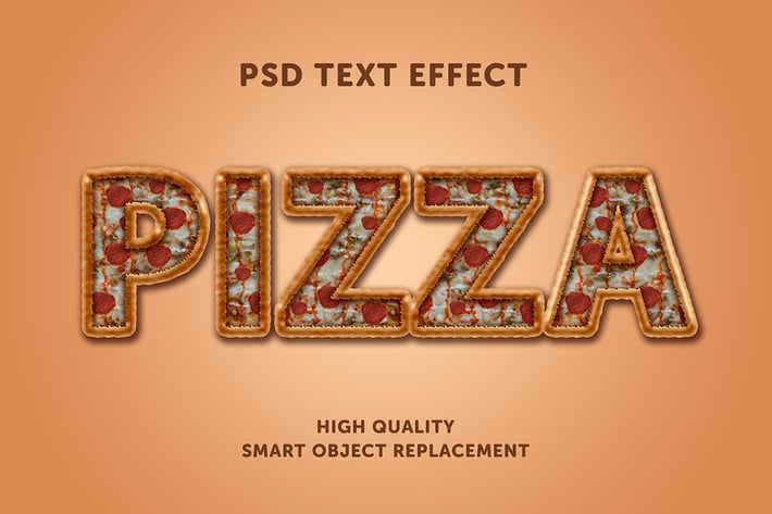 Pizza text effect