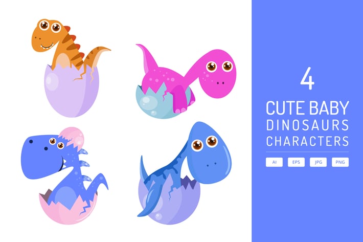 Cute Dino Baby with Eggs Hatch Vol.2