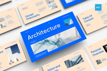 Blue Cream Modern Minimalist Portfolio | 002