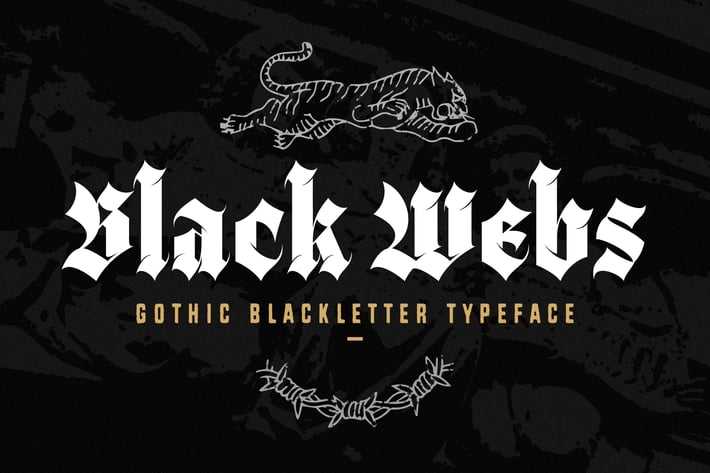 Black Webs - Gothic Blackletter Game Display Font