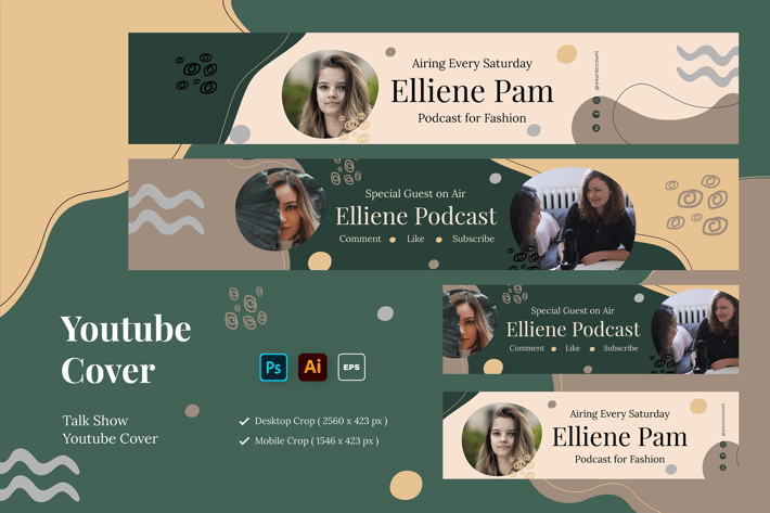 Podcaster Youtube Banner | Co