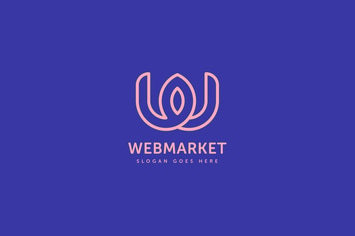 W Letter Logo Template