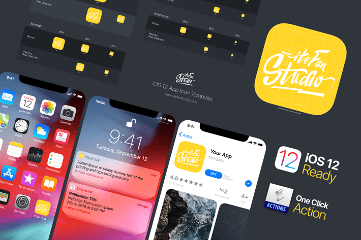 iOS 12 App Icon Template