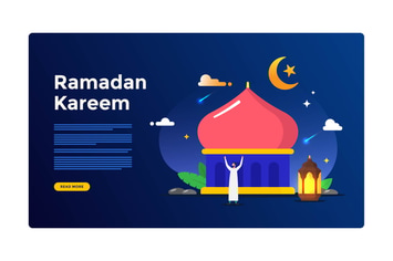 Ramadan Kareem Flat Illustration