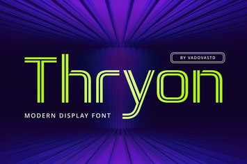Thryon Cyberpunk Typeface Font