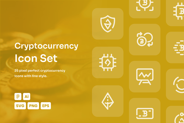 Cryptocurrency Dashed Line Icon