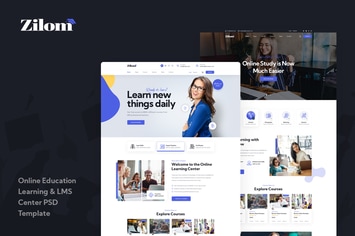 Zilom - Online Education Learning PSD Template