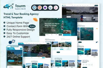 Tourm - Travel & Tour Booking Agency HTML Template