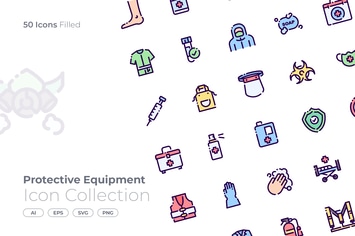 Protective Equipment Filled Icon