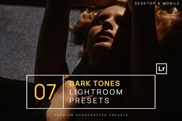 7 Dark Tones Lightroom Presets + Mobile