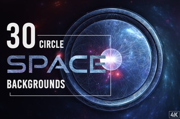 30 Abstract Circle Space Backgrounds - Vol. 1