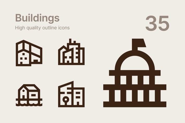 Buildings icons