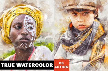 True Watercolor Photoshop Action