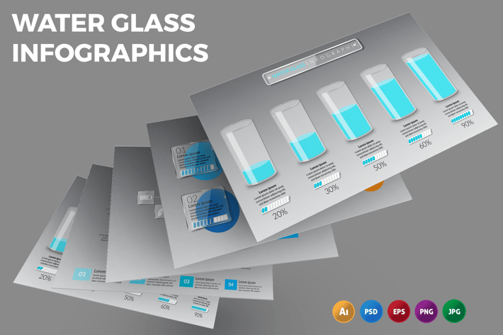 Water Glass – Infographics Design