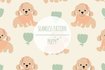 Puppy – Seamless Pattern
