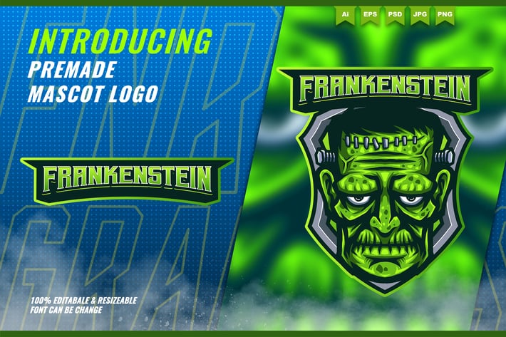 Monster Frankenstein - Mascot Esport Logo Template