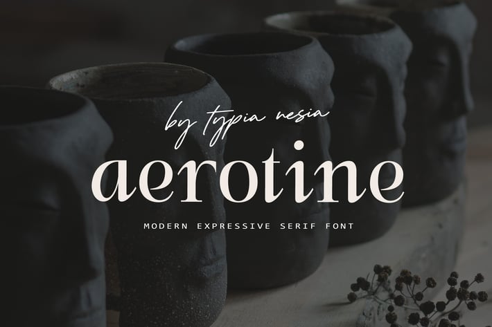 Aerotine - Modern Expressive Straight Italic Serif