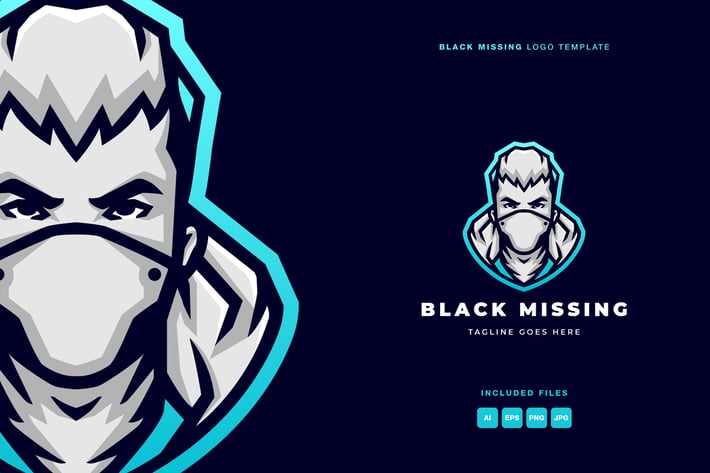 Black Missing Logo Template