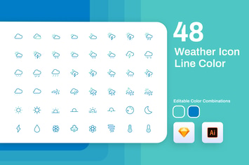 Weather Icon Line Color 