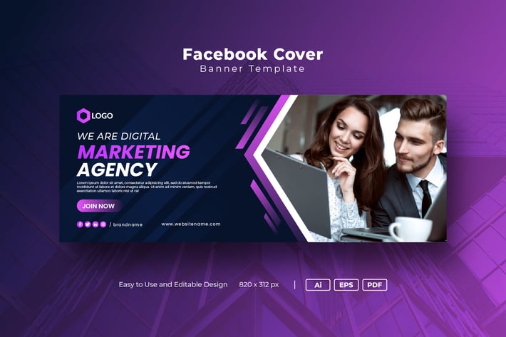 Modern Business Facebook Cover Template