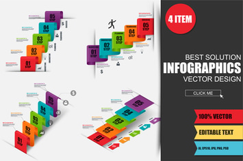 Business Stair Success Infographics