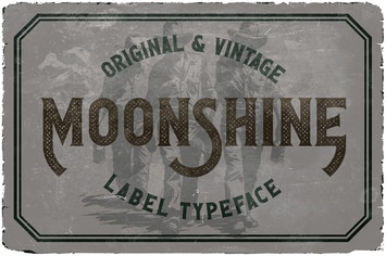 Moonshine Vintage Label Font