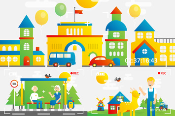 Countryside In The Viewfinder Illustrations