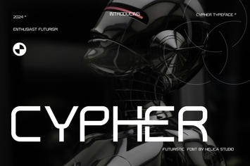 Cypher Modern Futuristic Sans Serif Font