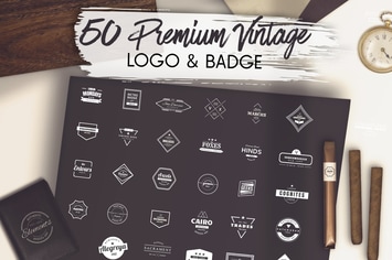 50 Premium Vintage Logo & Badge
