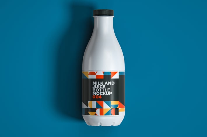 Milk And Juice Bottle Mockup 004