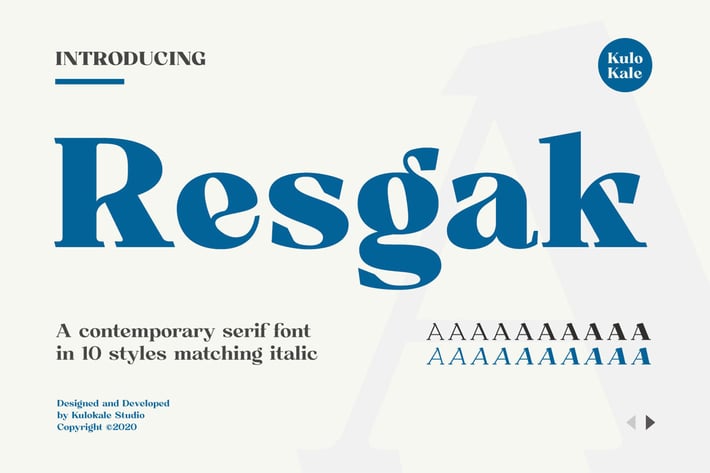 Resgak Serif Family Font