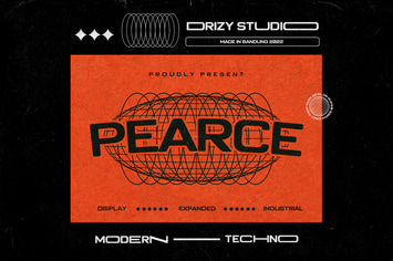 Pearce - Modern Techno Font