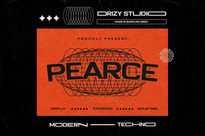 Pearce - Modern Techno Font