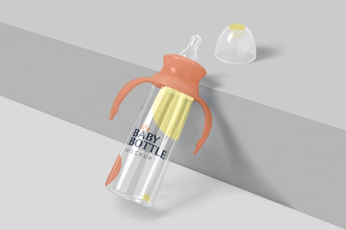 Feeding Bottle with Handle Mockups