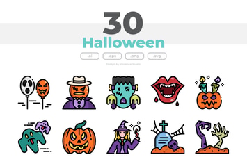 30 Halloween Icons